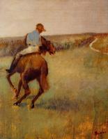 Degas, Edgar - Jockey in Blue on a Chestnut Horse